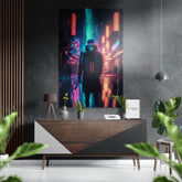 Cyberpunk Brushed Aluminum Dibond Wall Art.
